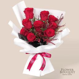 Valentine's Day 9 Rose Bouquet