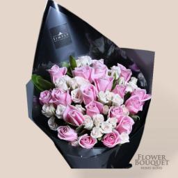 Maria + Milky White Rose Bouquet