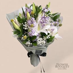 Lily + Japanese incense + lining flowers bouquet