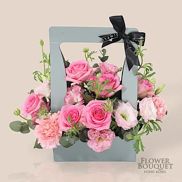 Pink roses with seasonal flowers tote bag - 【圖2】粉紅玫+時令 Pink roses with seasonal flowers tote bag - 【圖2】粉紅玫+時令