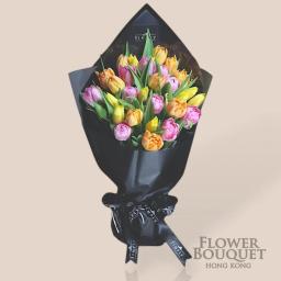 20/30/50/99 mixed color tulip bouquet (reserve one day in advance)